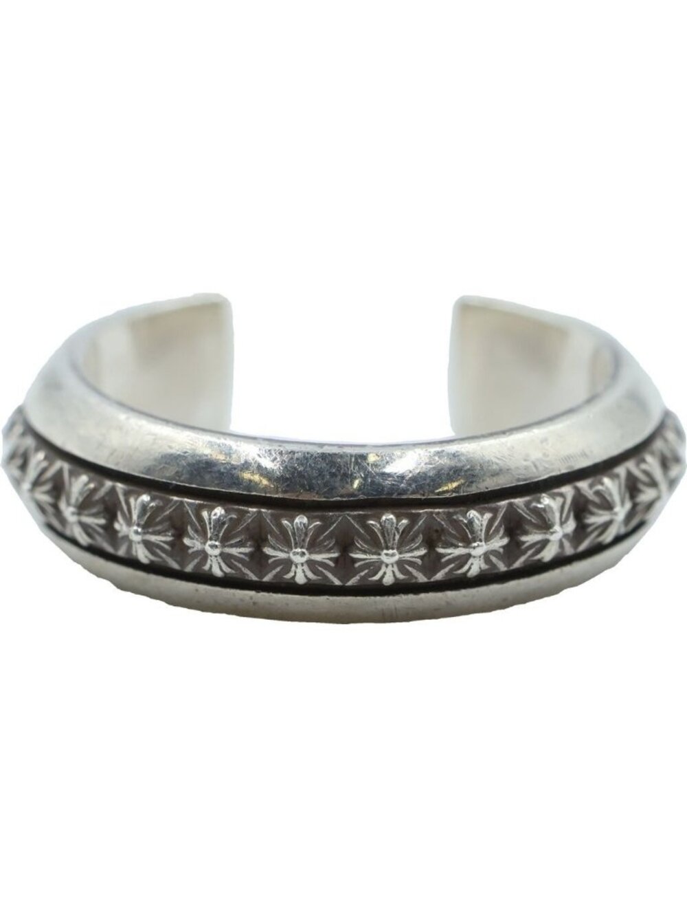 Chrome Hearts Open Band CH Pls CH Plus Ring Silver